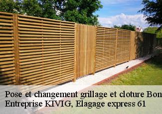 Pose et changement grillage et cloture  bonsmoulins-61380 Entreprise KIVIG, Elagage express 61