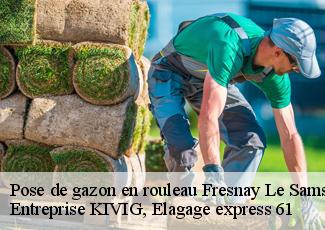Pose de gazon en rouleau  fresnay-le-samson-61120 Entreprise KIVIG, Elagage express 61
